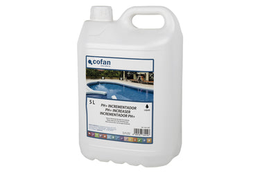 Cofan – Incrementador de pH Líquido para Piscinas | Ajuste rápido del pH | Envase de 5 Litros